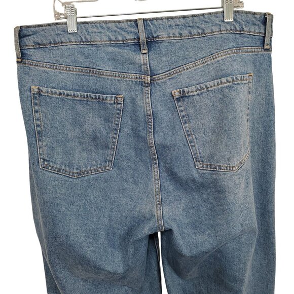 Old Navy Women Sz 16 Jeans Extra High Rise Wide Leg Denim Secret Smooth Pockets - Picture 7 of 10